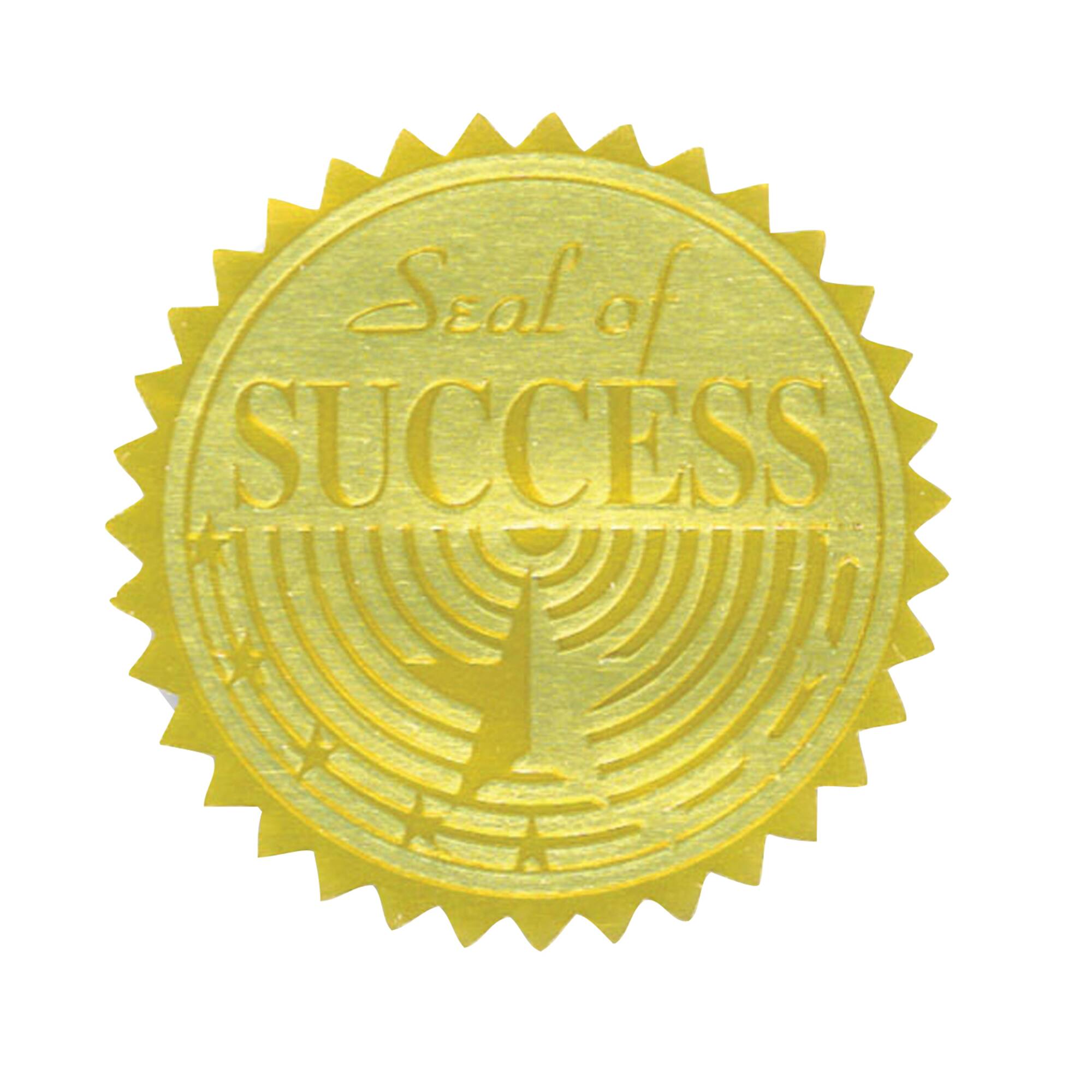 Hayes® Seal of Success Gold Foil Embossed Seals, 3 Packs of 54